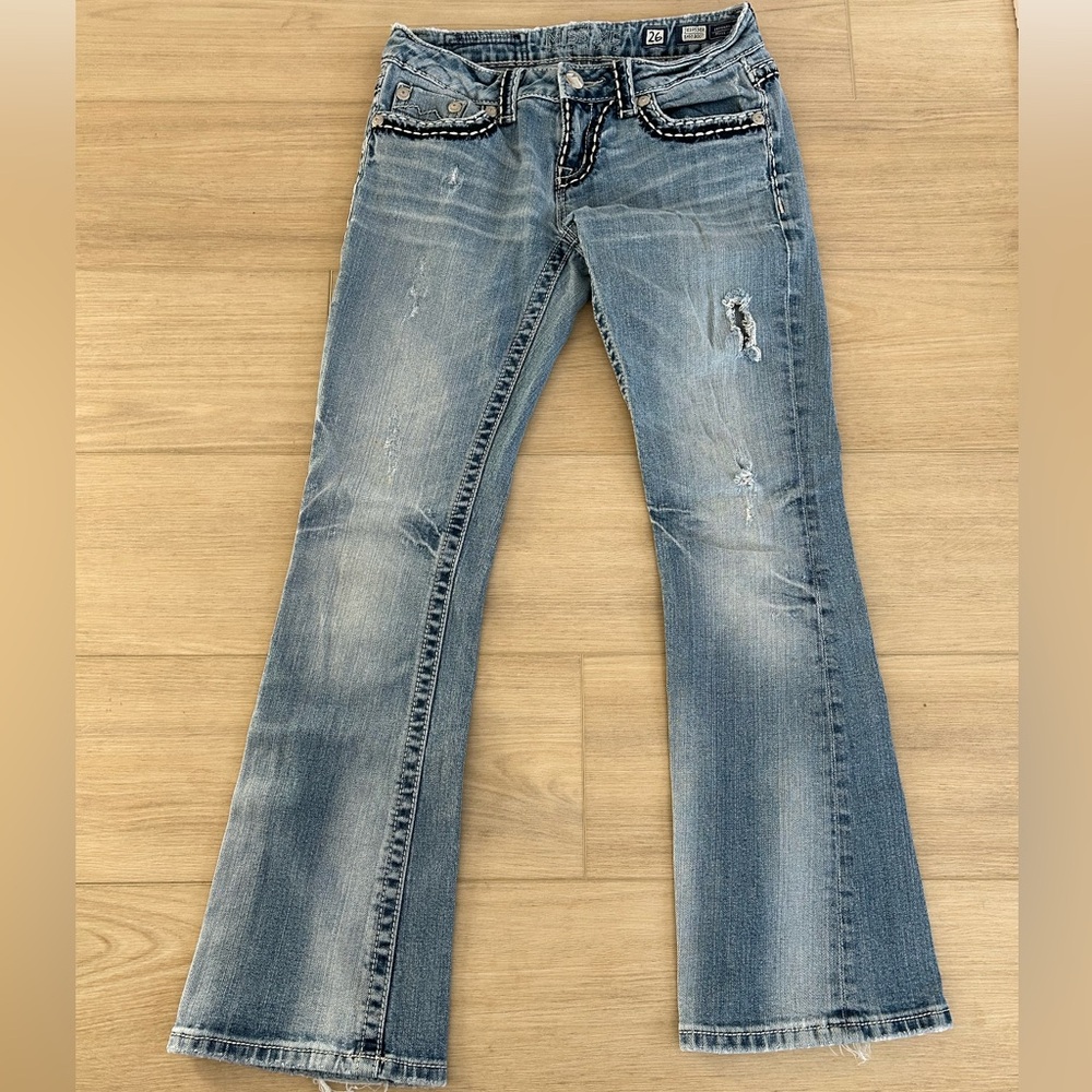 Miss Me Distressed Embellished Jeans Y2K